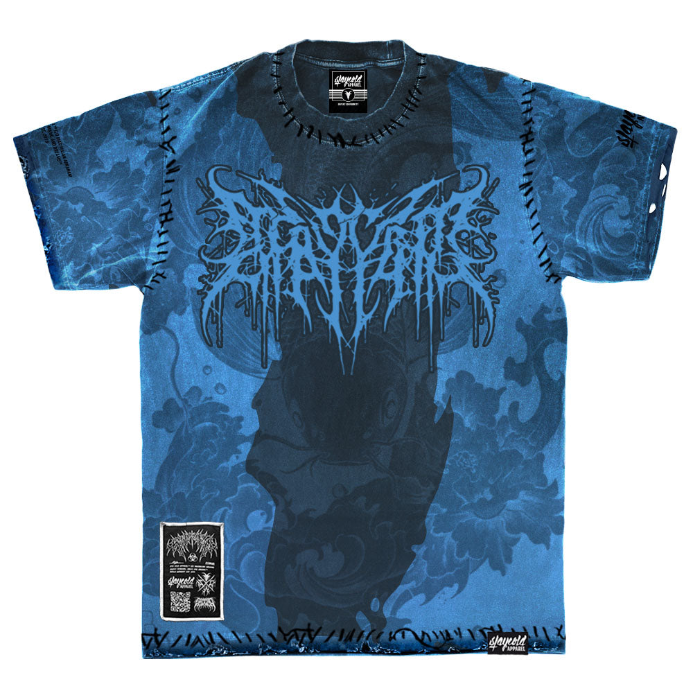 Drowned (Blue) - Heavy Oversized T-Shirt (250GSM)