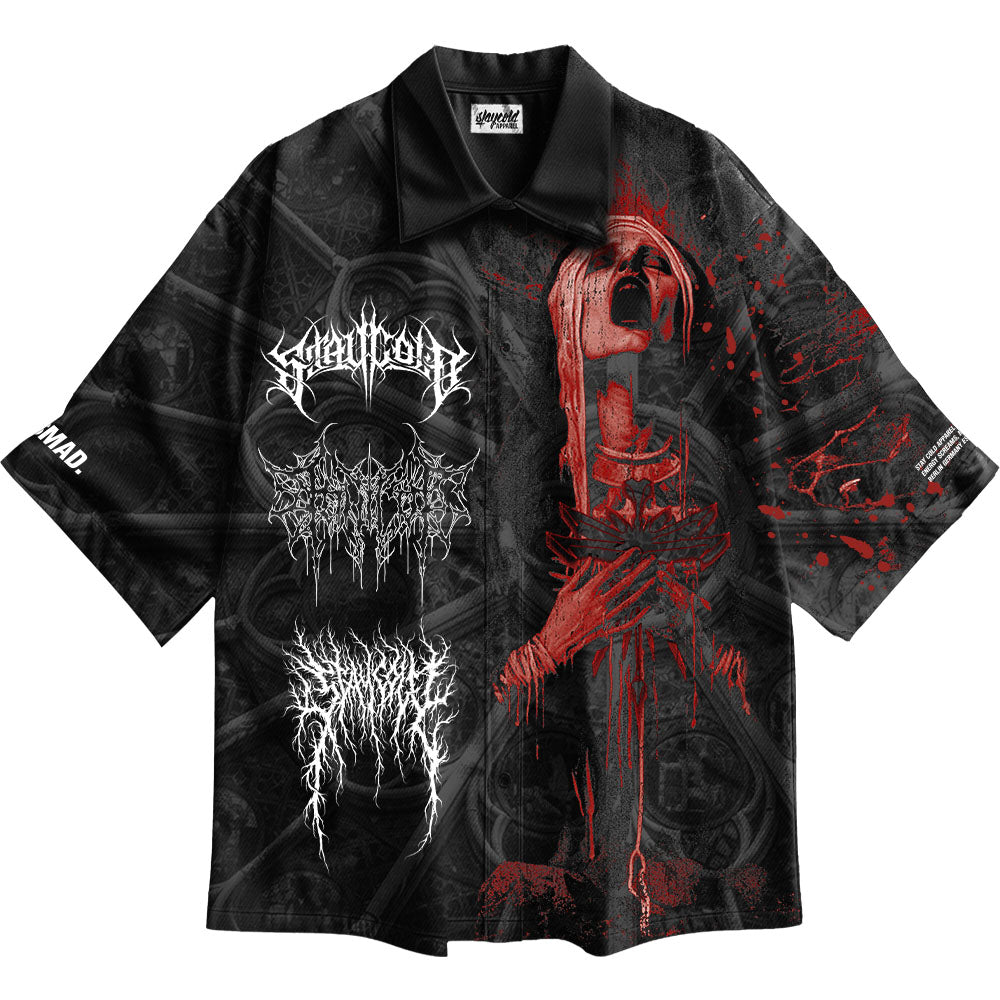 Crown Her In Thorns (Black) - Button Up Shirt