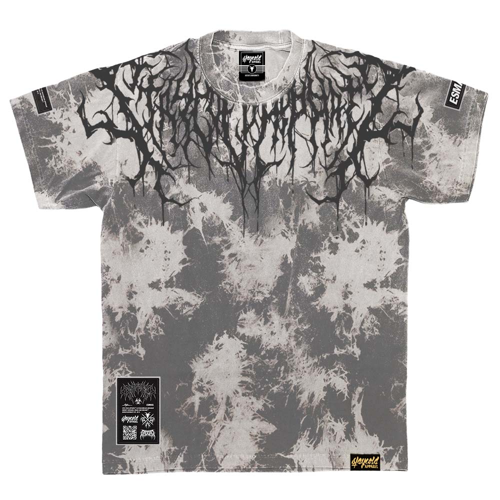 Reign Of Blood (Light Grey) - Heavy Oversized T-Shirt (tie dye) 250GSM