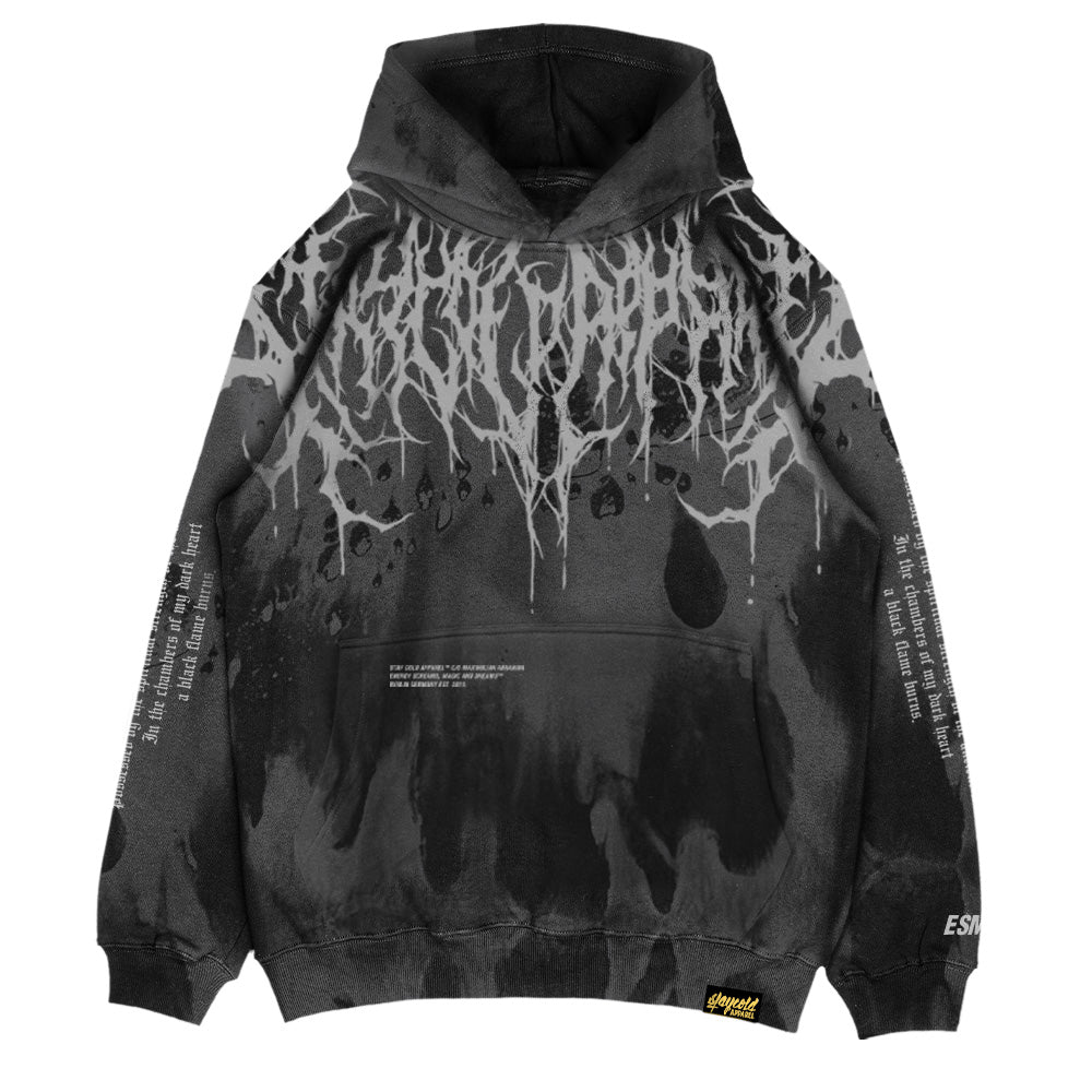Reign Of Blood (Grey Dye) - Oversized Hoodie (350GSM)