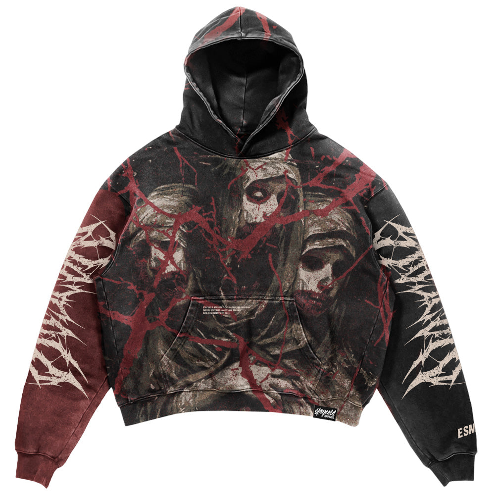 Tears of God (Black) - Heavy Oversized Hoodie (400GSM)