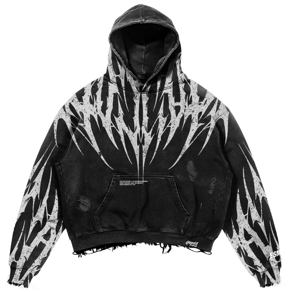 Thornbreaker (Black) - Heavy Oversized Hoodie (400GSM)