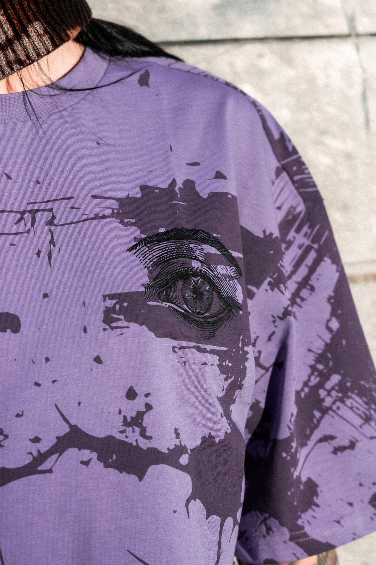 All Seeing Eye (Purple) - Oversized T-Shirt (200GSM)