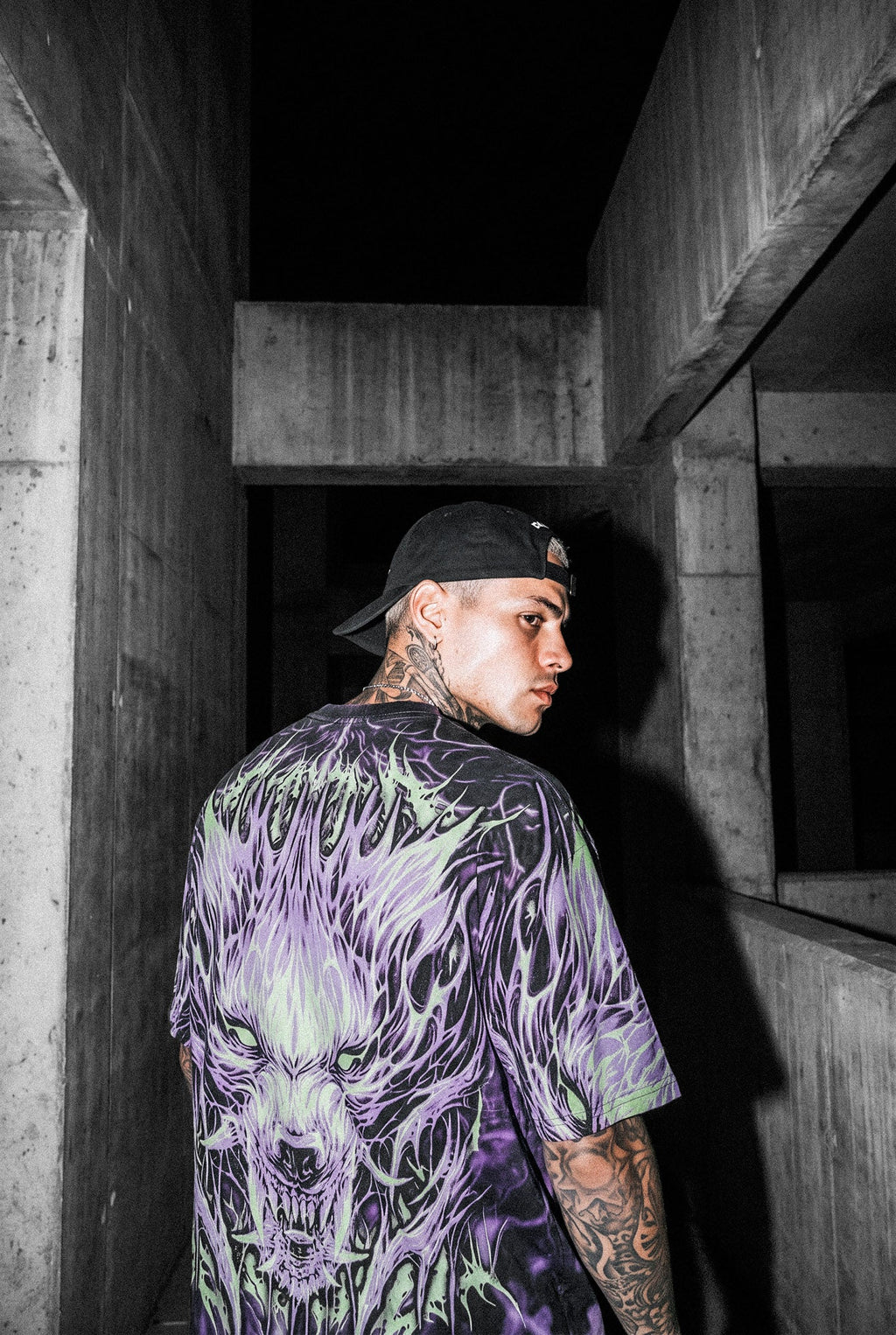 Alphawolf (Allover) - Heavy Oversized T-Shirt (250GSM)