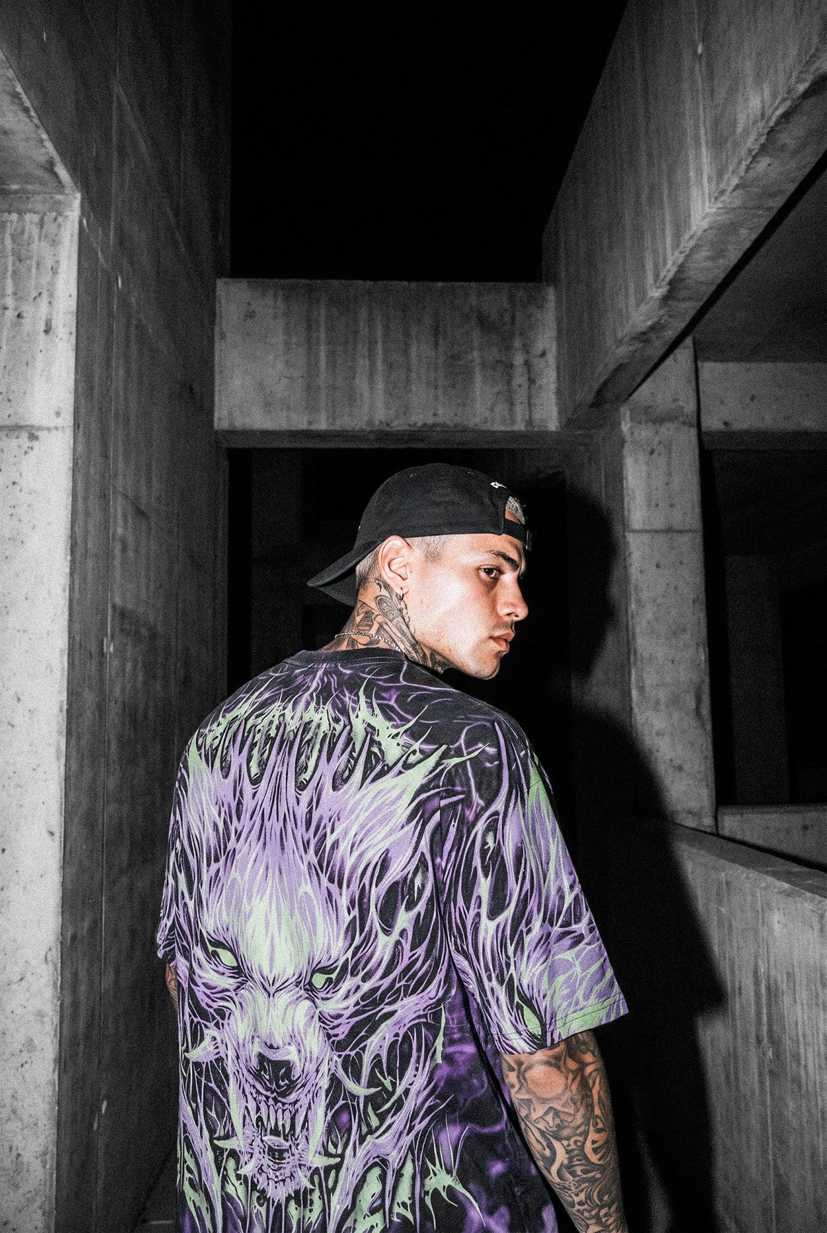Alphawolf (Allover) - Heavy Oversized T-Shirt (250GSM)
