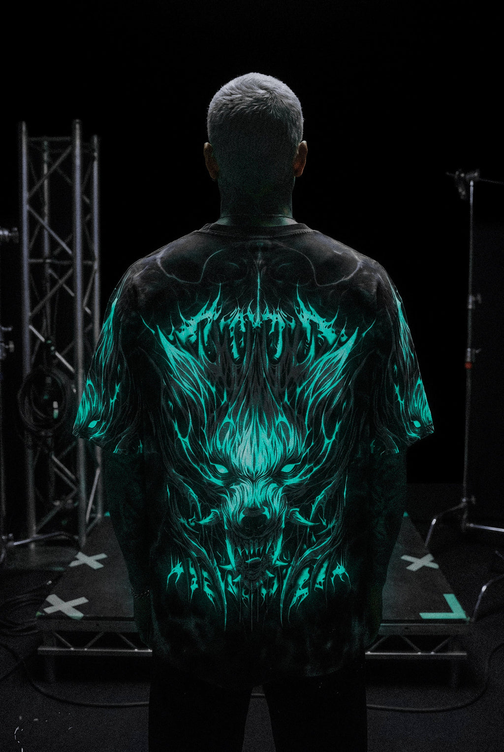 Alphawolf (Allover) - Heavy Oversized T-Shirt (250GSM)