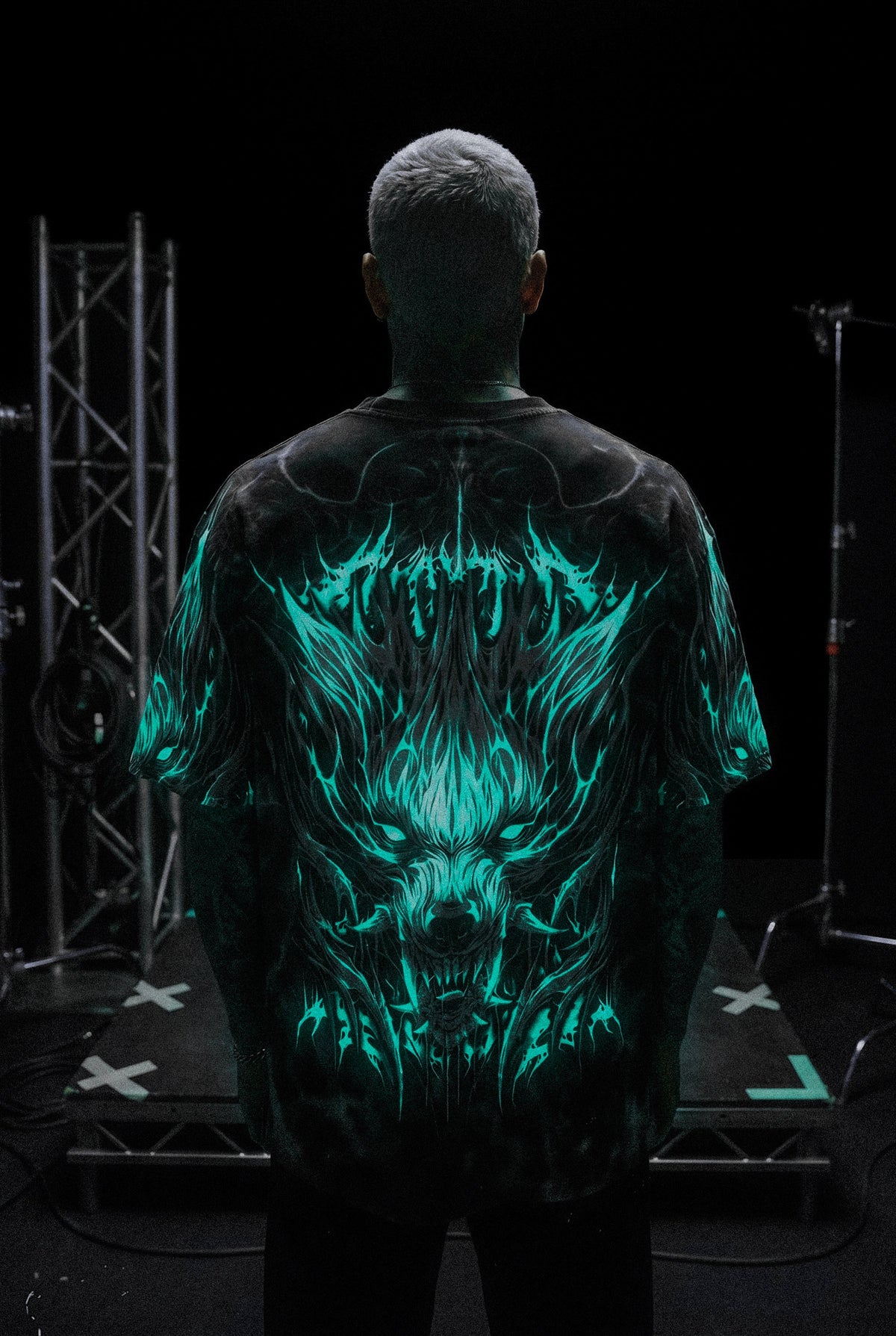 Alphawolf (Allover) - Heavy Oversized T-Shirt (250GSM)