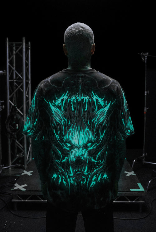 Alphawolf (Allover) - Heavy Oversized T-Shirt (250GSM)