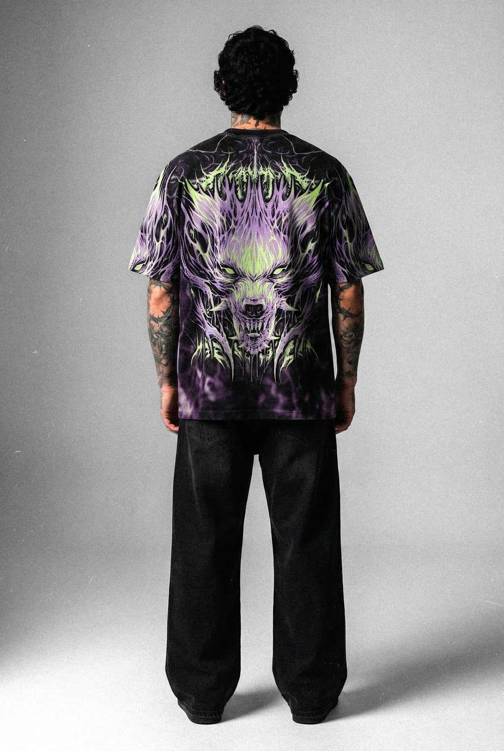 Alphawolf (Allover) - Heavy Oversized T-Shirt (250GSM)