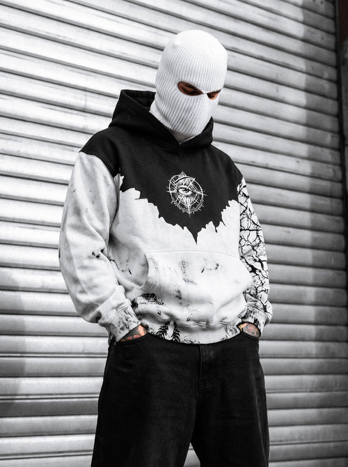Attitude (Half Half) - Oversized Hoodie (350GSM)