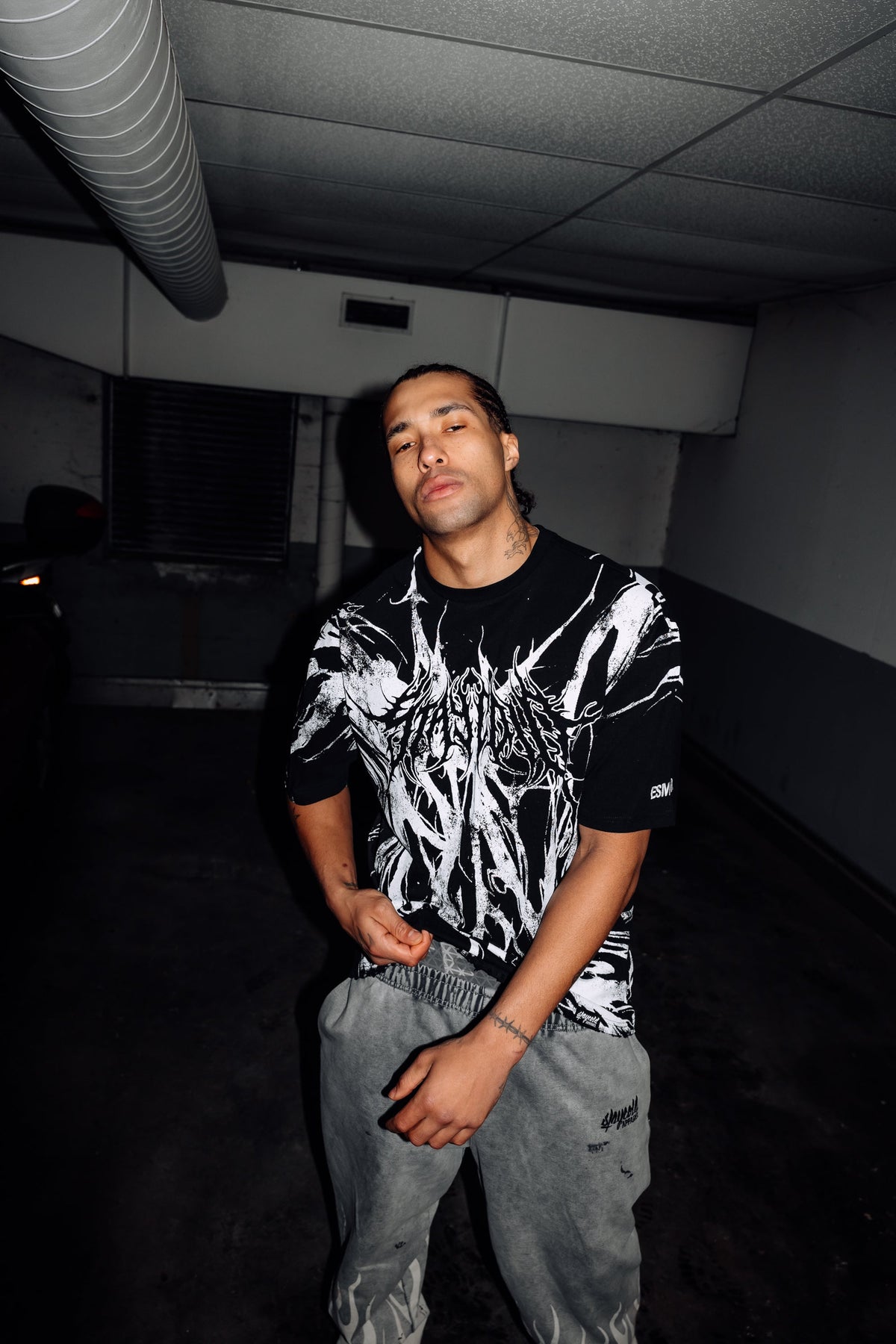 Black Flood (Black) - Oversized T-Shirt (200GSM)