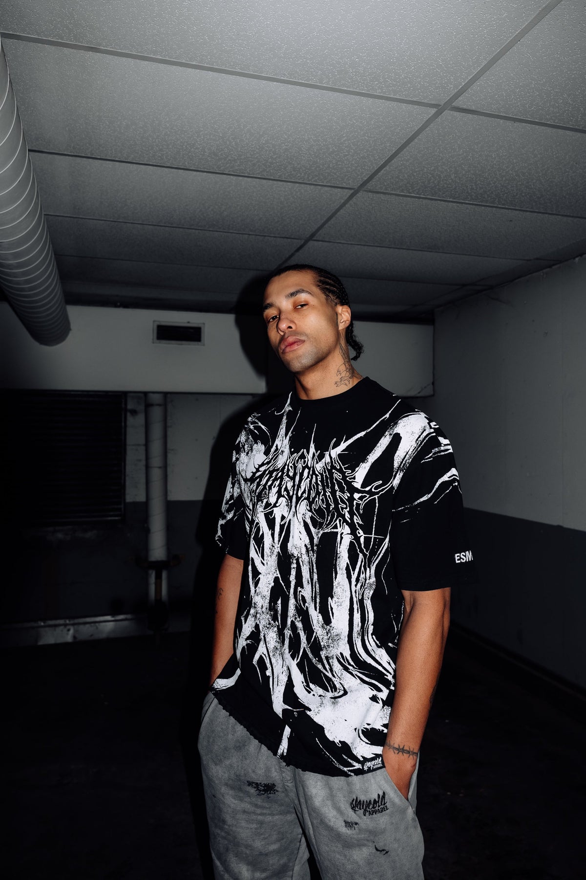 Black Flood (Black) - Oversized T-Shirt (200GSM)