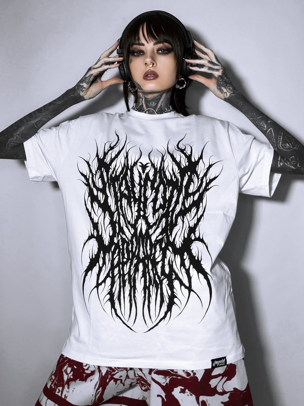 Black Halo (White) - Regular T-Shirt (200GSM)