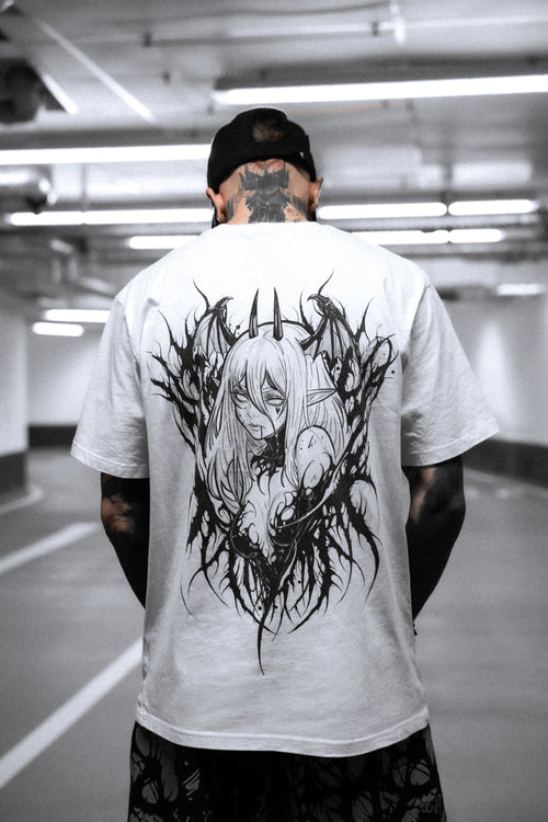 Black Halo (White) - Regular T-Shirt (200GSM)