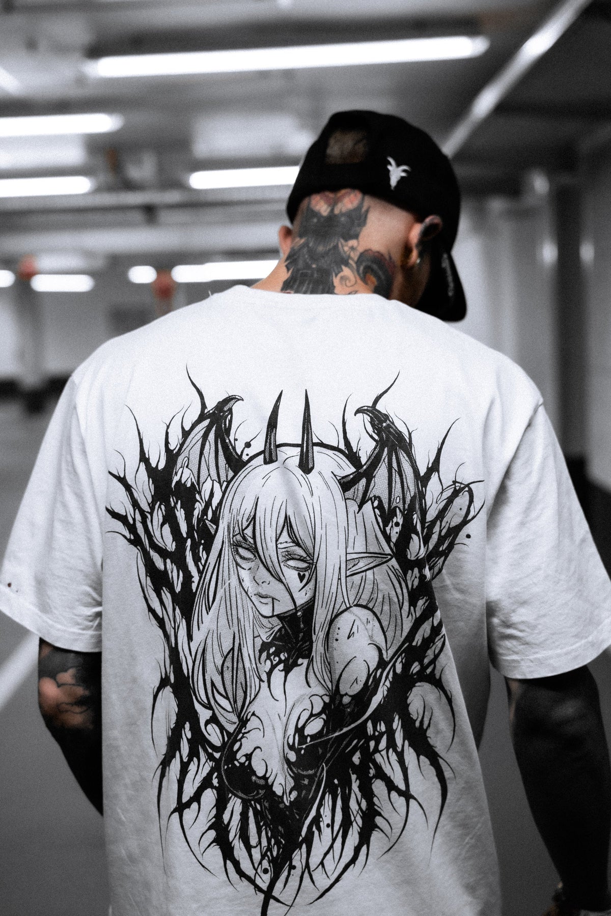 Black Halo (White) - Regular T-Shirt (200GSM)