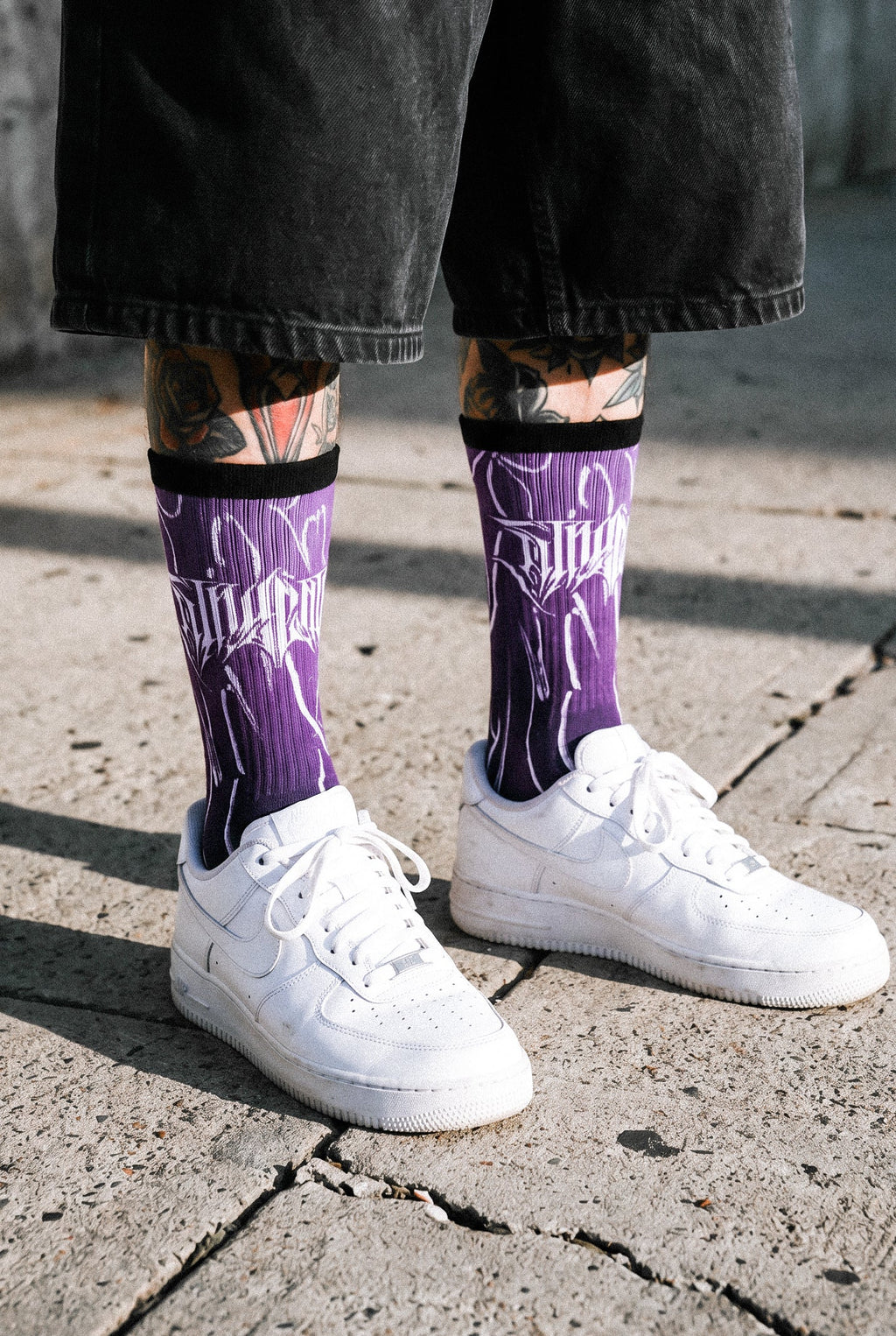 Black Razor (Purple) - Comfort Socks