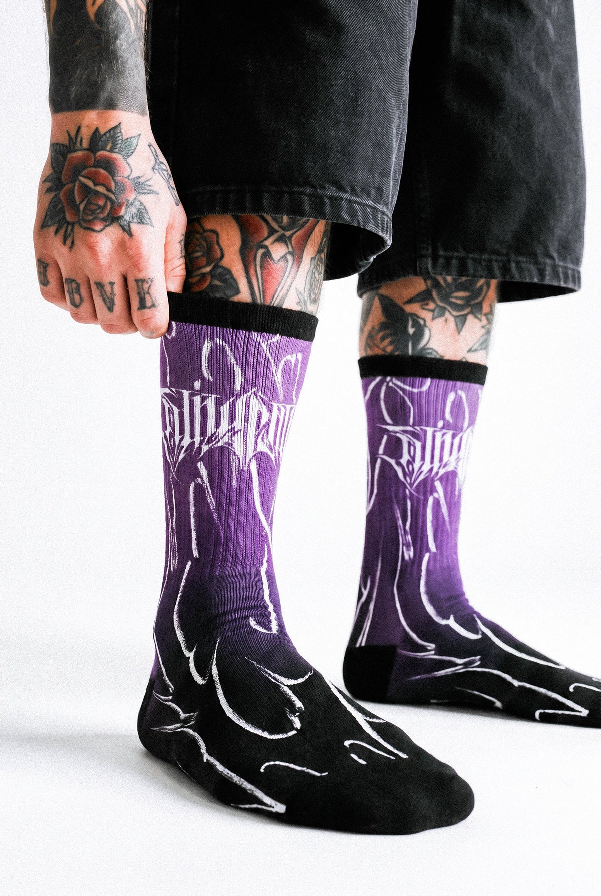 Black Razor (Purple) - Comfort Socks