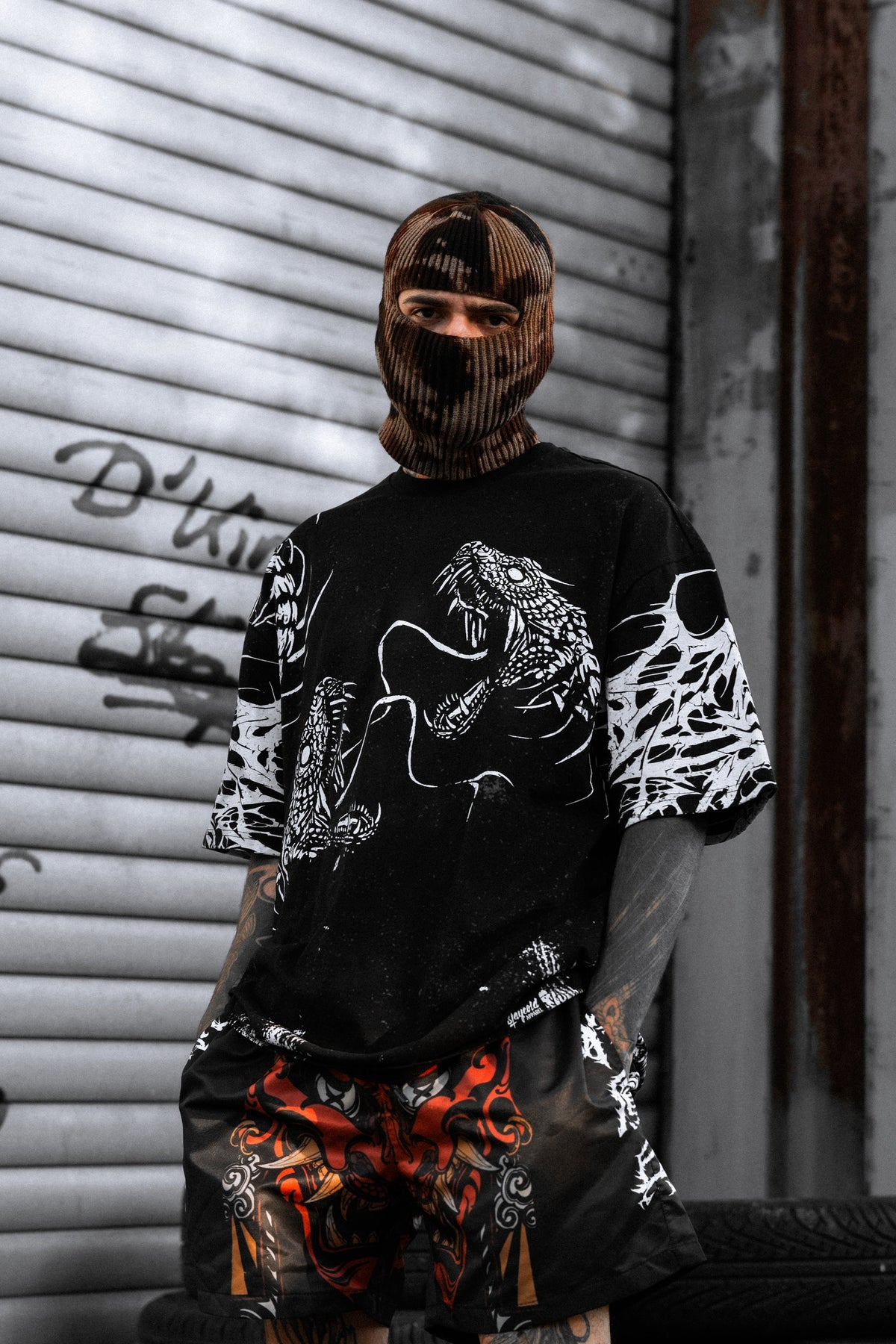 Black Spine (Black) - Oversized T-Shirt (200GSM)