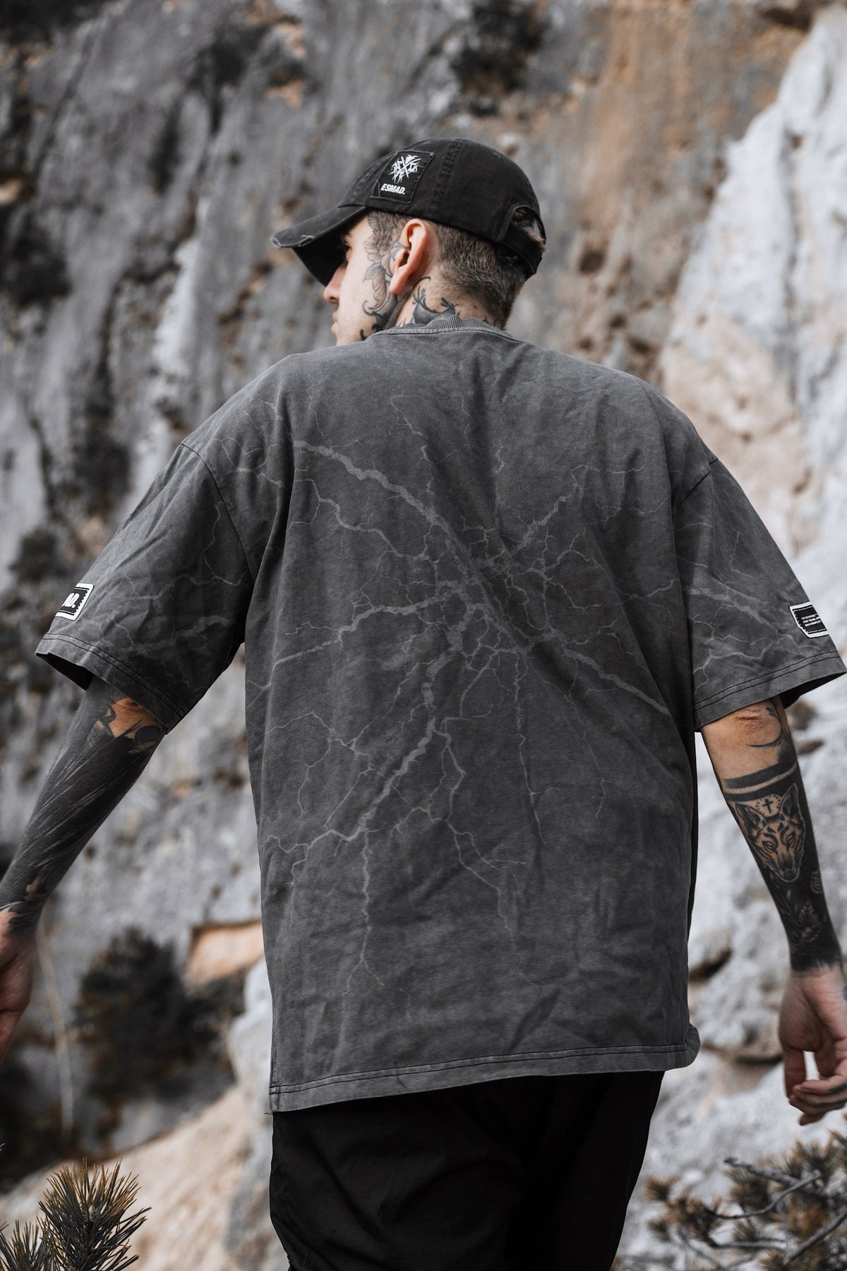 Blackout  - Heavy Oversized T-Shirt (Acid Washed) 250GSM