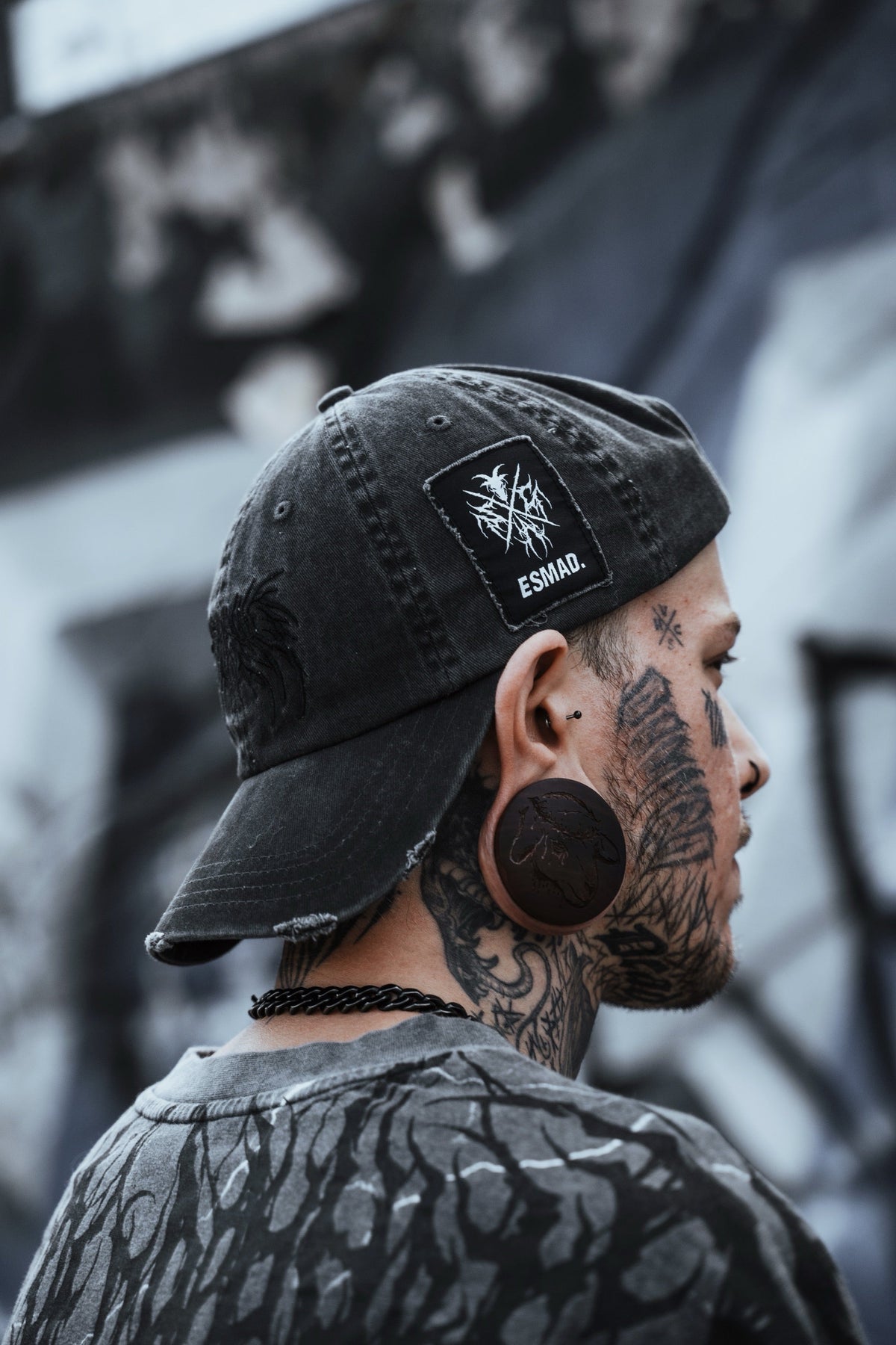 Bloodshot - Bleached Dad Cap (Black)