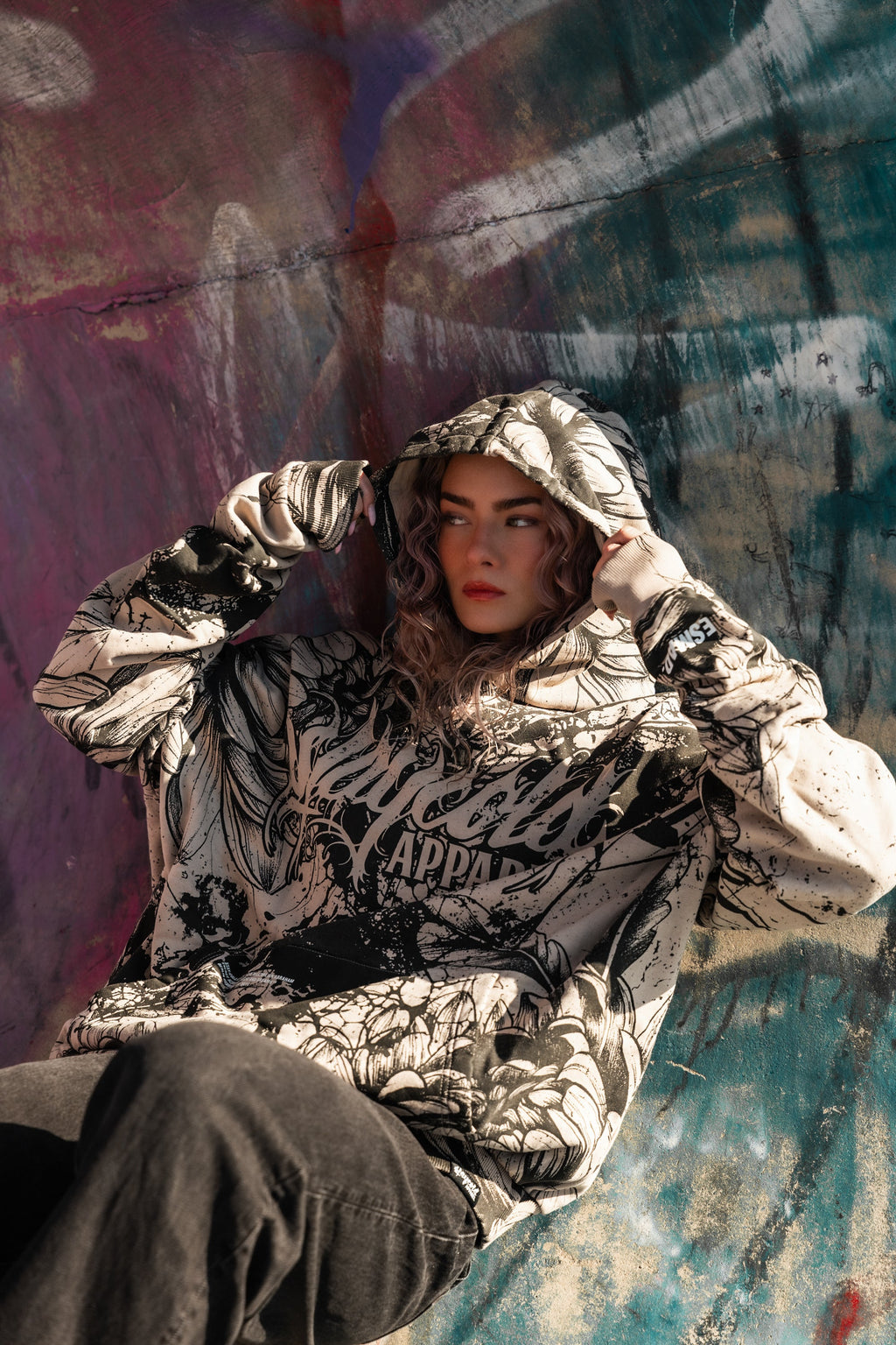 Bloomwound (Allover) - Oversized Hoodie (350GSM)