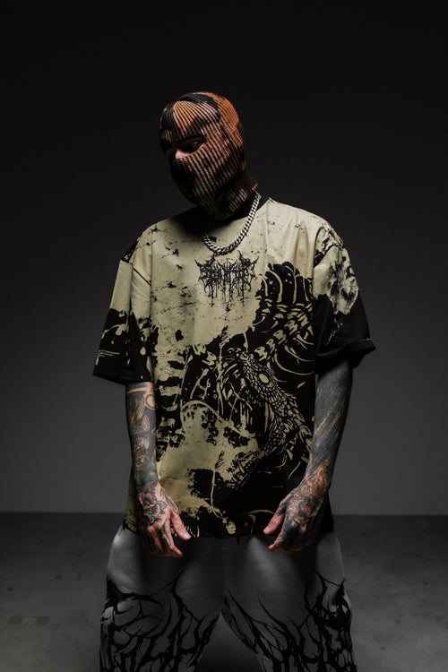 Bonesmoker (Black) - Oversized T-Shirt (200GSM)