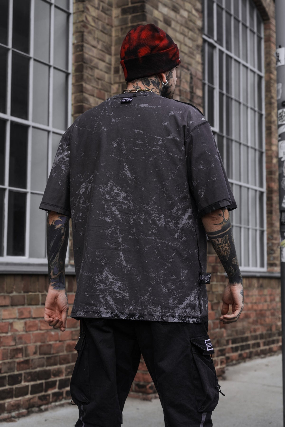 Bride Of The Maw (Black Acid Washed) - Reversible Oversized T-Shirt (200GSM)