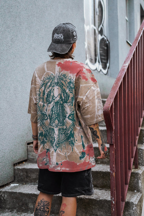 Chains Of God (Dirty Washed) - Oversized T-Shirt (200GSM)