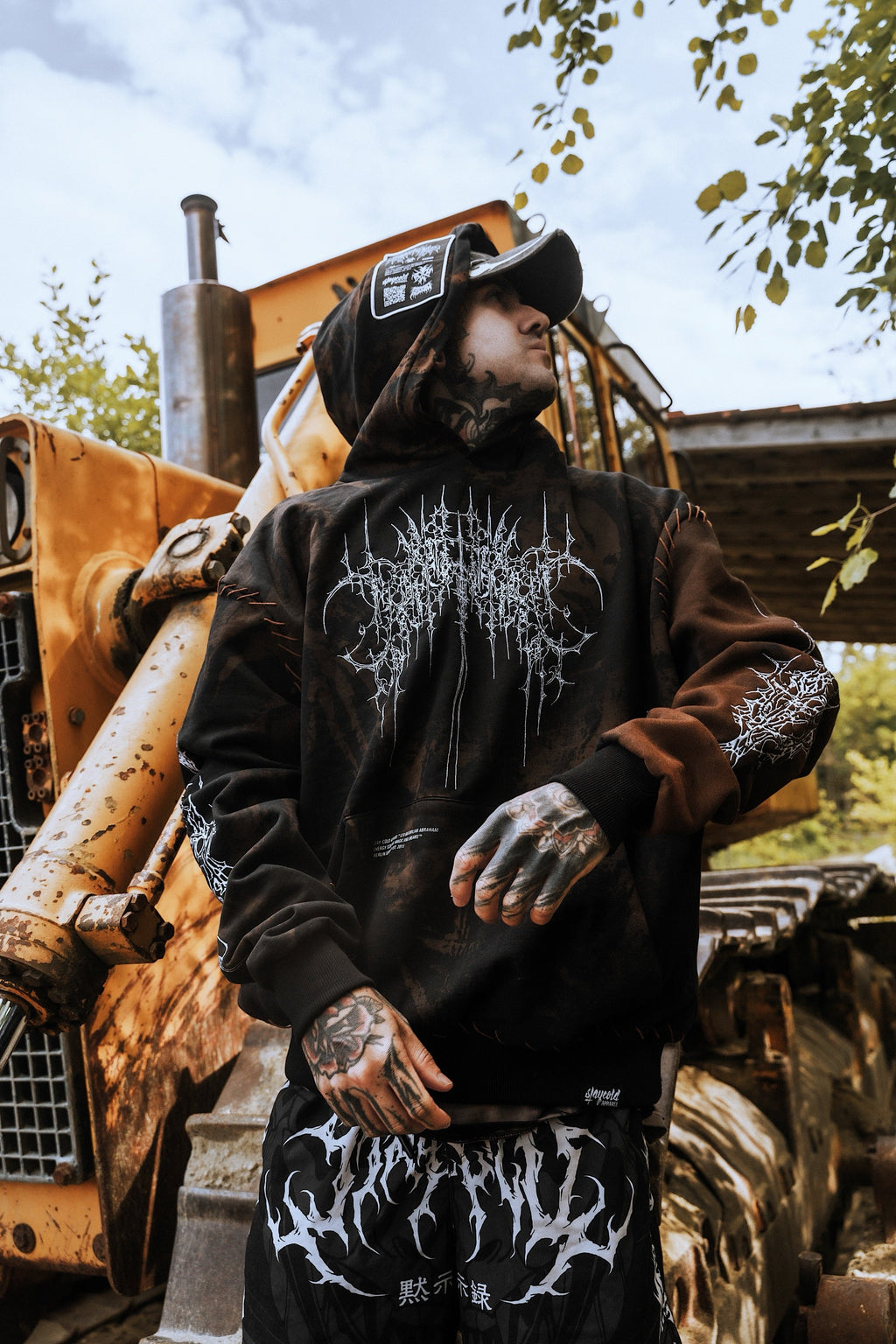 Chamber Of Chaos - Heavy Oversized Hoodie (Brown) 400GSM
