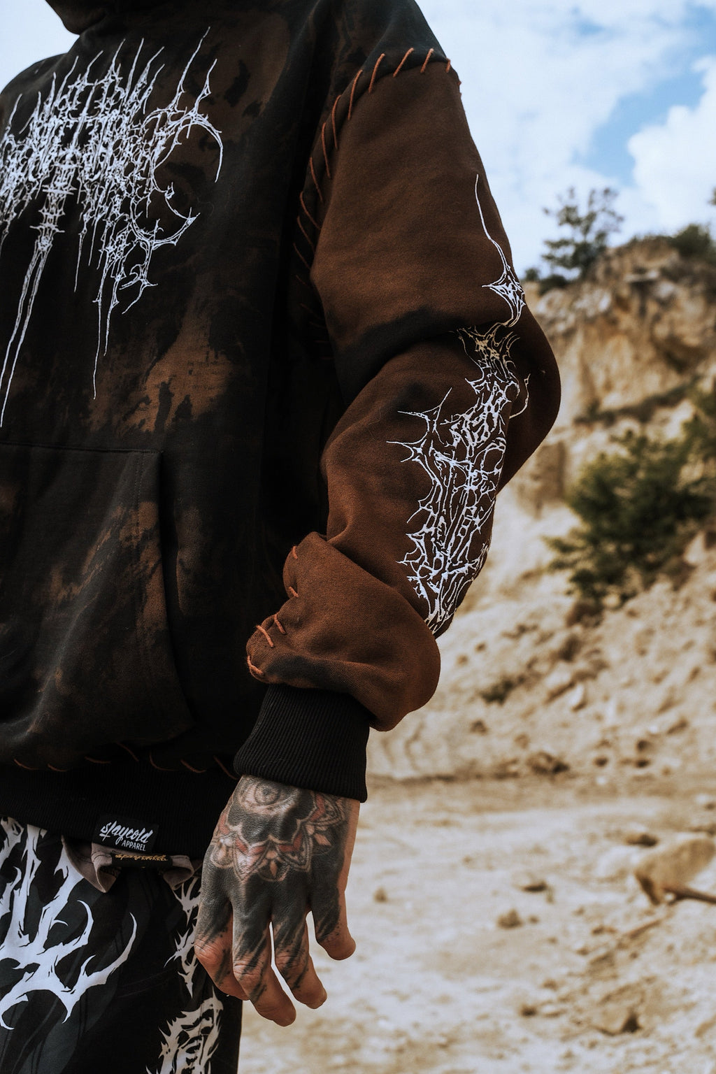 Chamber Of Chaos - Heavy Oversized Hoodie (Brown) 400GSM