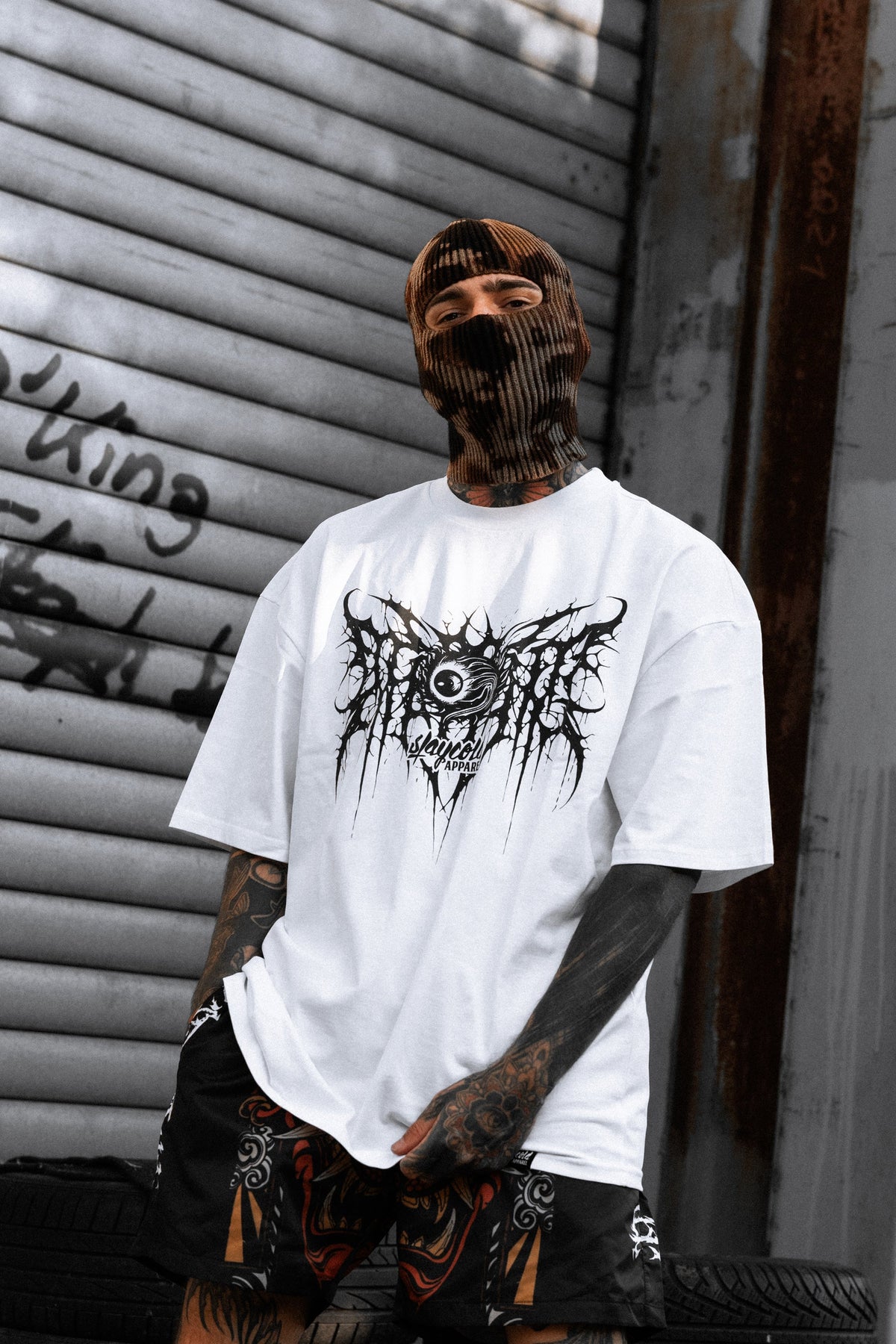Crown of Madness (White) - Oversized T-Shirt (200GSM)