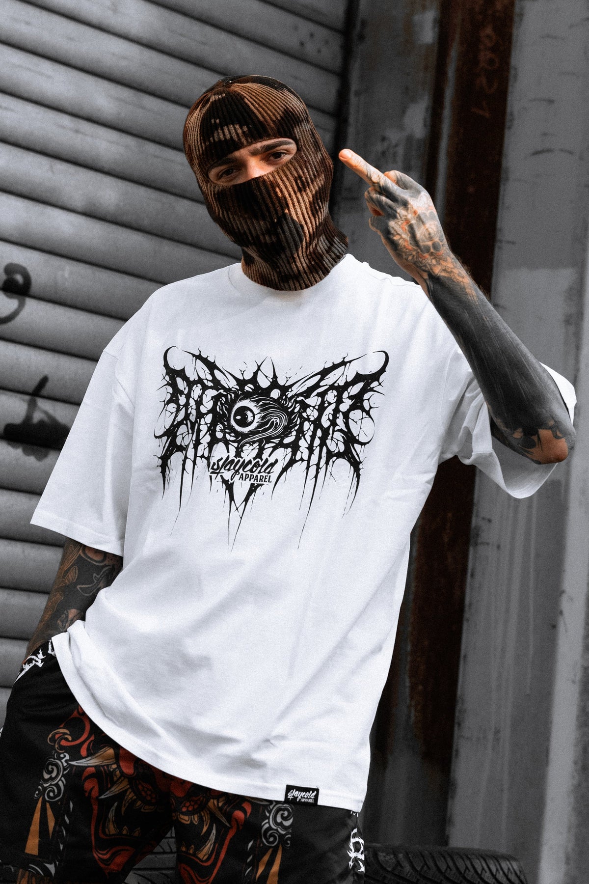 Crown of Madness (White) - Oversized T-Shirt (200GSM)