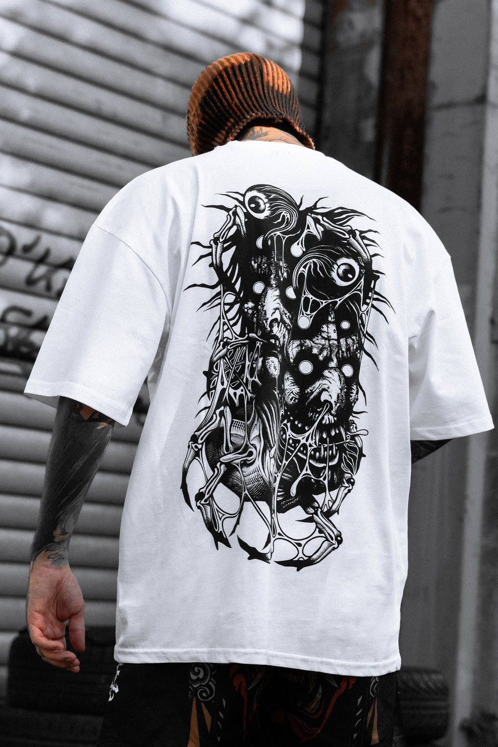 Crown of Madness (White) - Oversized T-Shirt (200GSM)