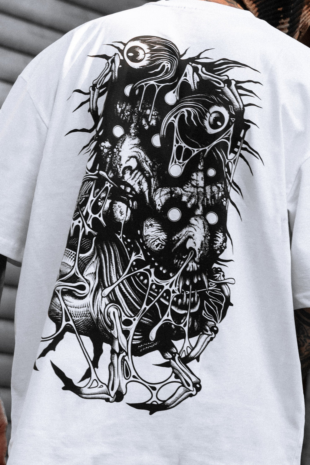 Crown of Madness (White) - Oversized T-Shirt (200GSM)