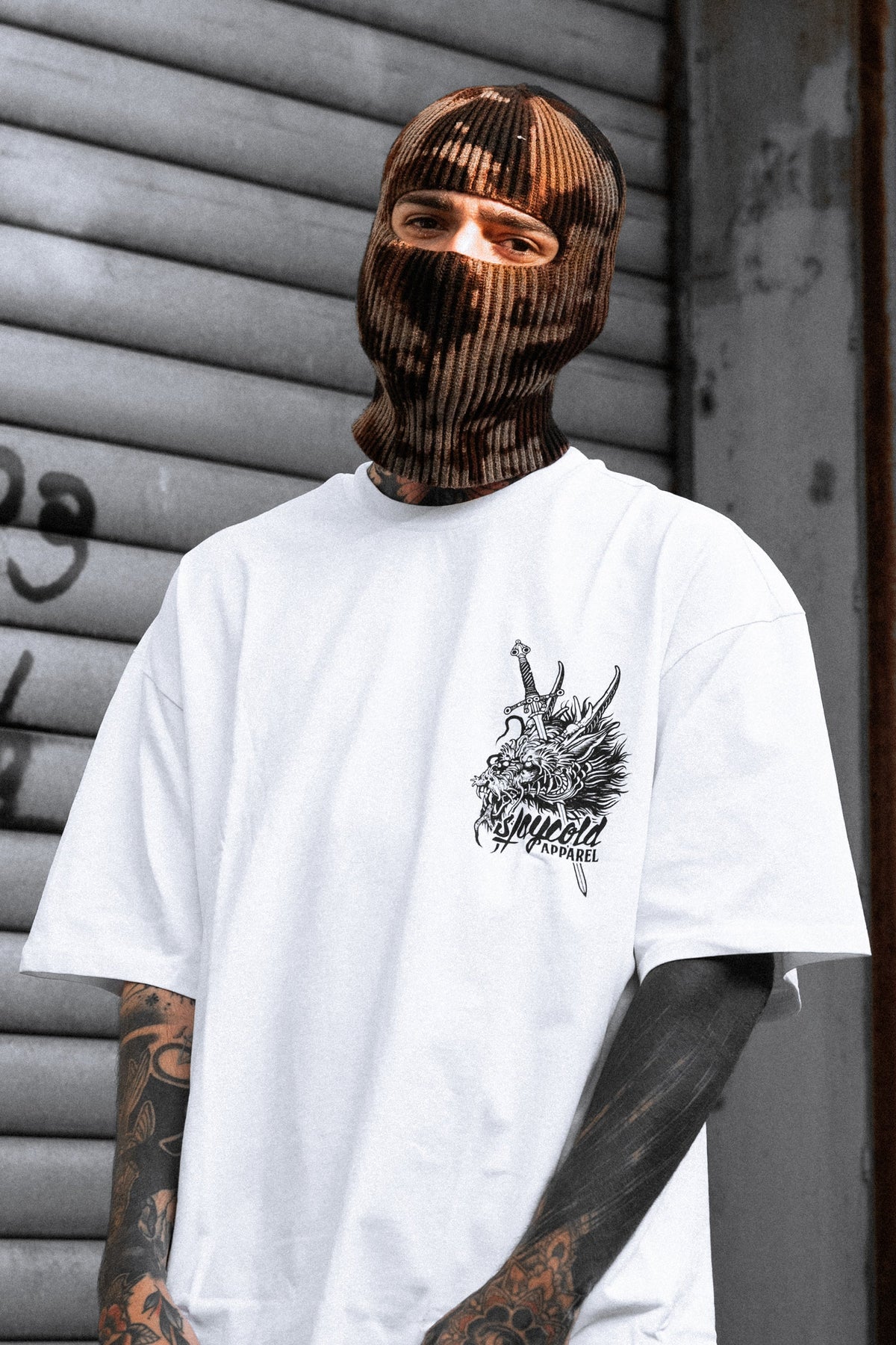 Crown of Scales (White) - Oversized T-Shirt (200GSM)