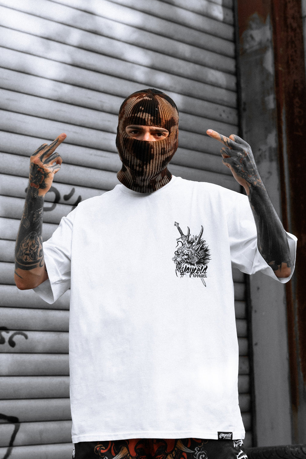 Crown of Scales (White) - Oversized T-Shirt (200GSM)
