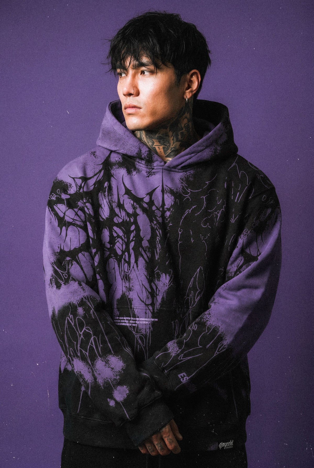 Daggerwave (Purple) - Oversized Hoodie (350GSM)
