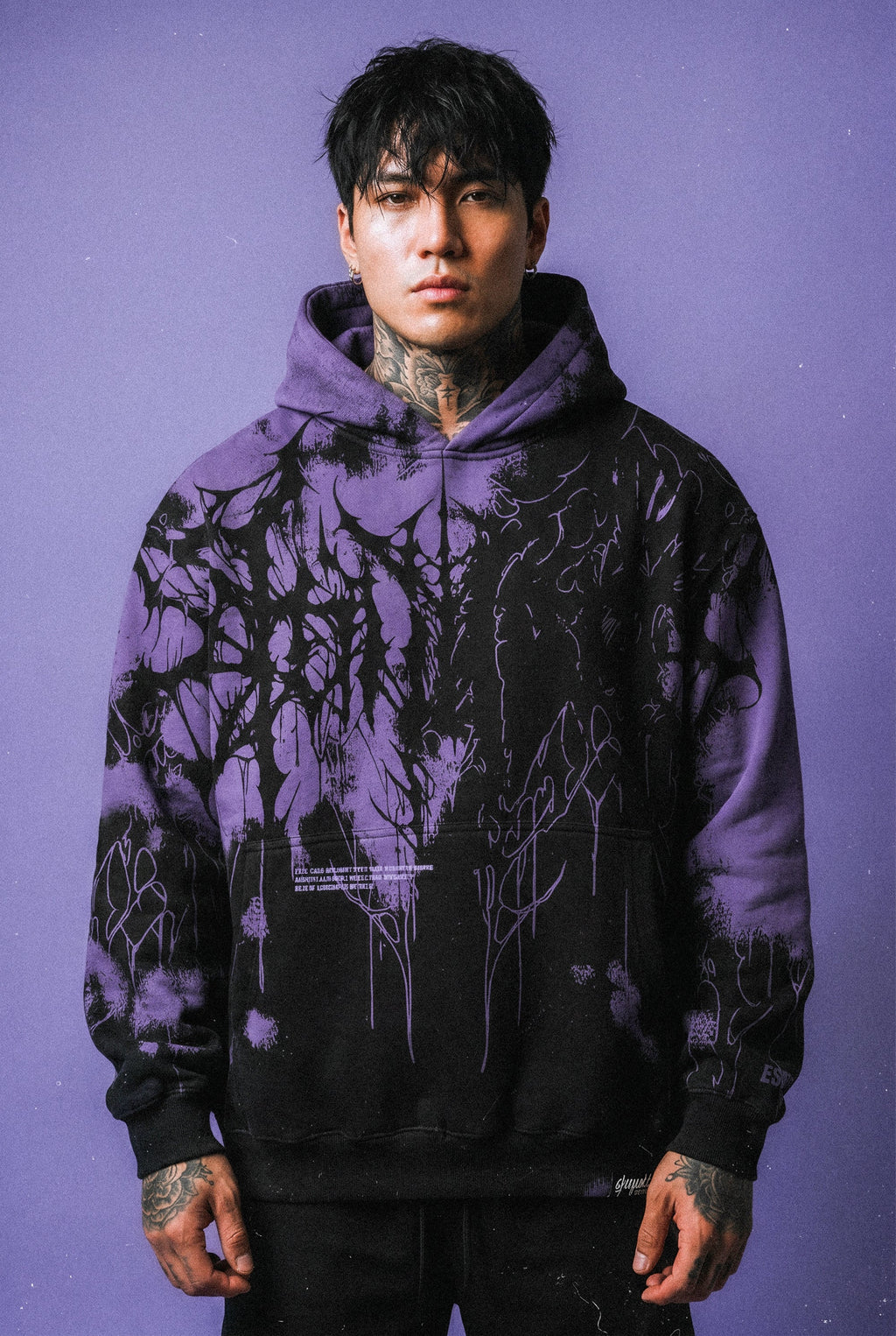 Daggerwave (Purple) - Oversized Hoodie (350GSM)