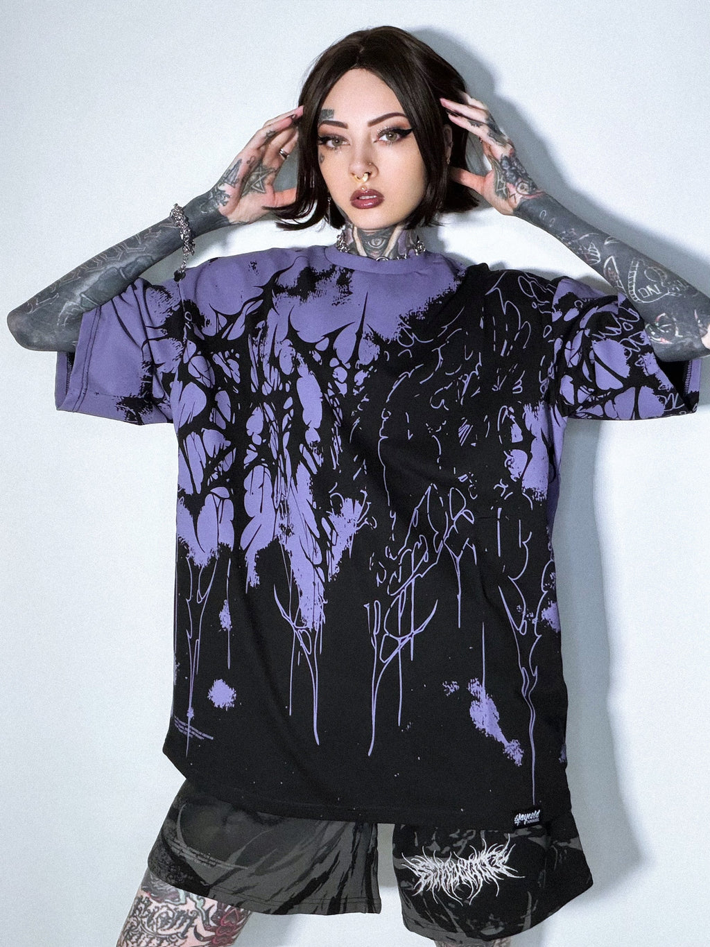 Daggerwave (Purple) - Oversized T-Shirt (200GSM)
