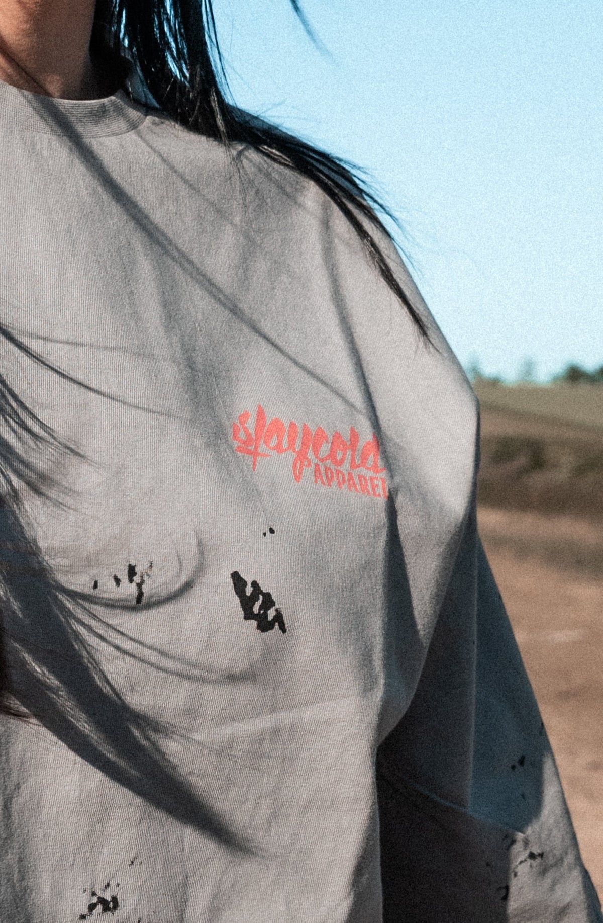 Dead Bloom (Dirty Grey) - Oversized T-Shirt (200GSM)