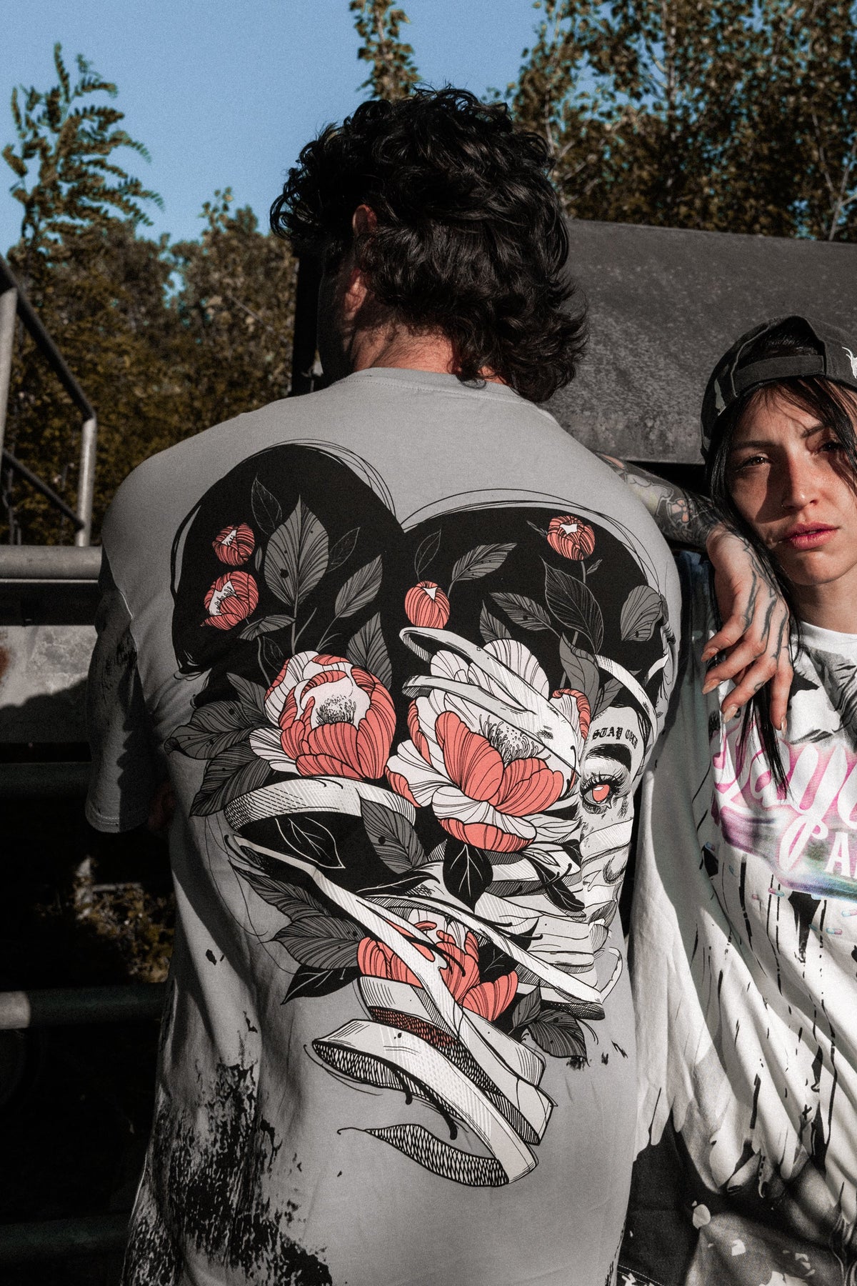 Dead Bloom (Dirty Grey) - Oversized T-Shirt (200GSM)