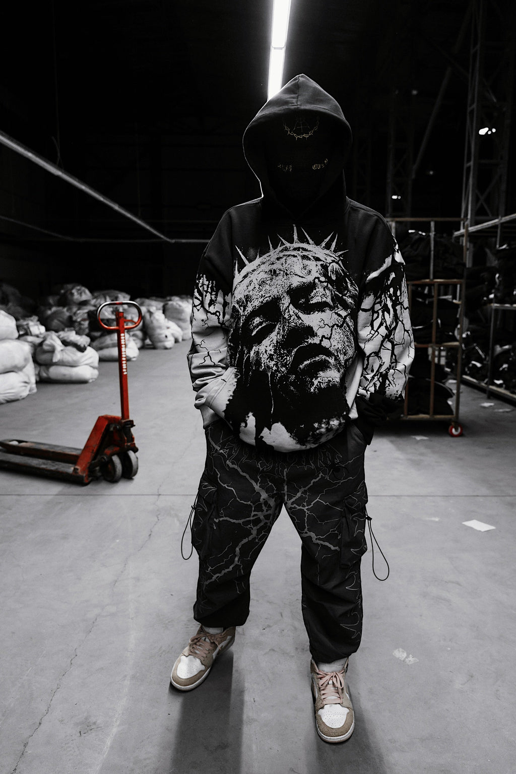 Duskbound (Black Grey) - Oversized Hoodie (350GSM)