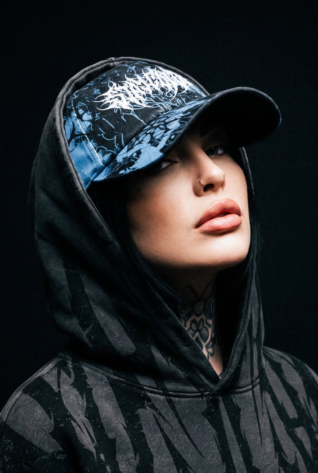 Frozen Veins (Blue) - Distressed Baseball Cap