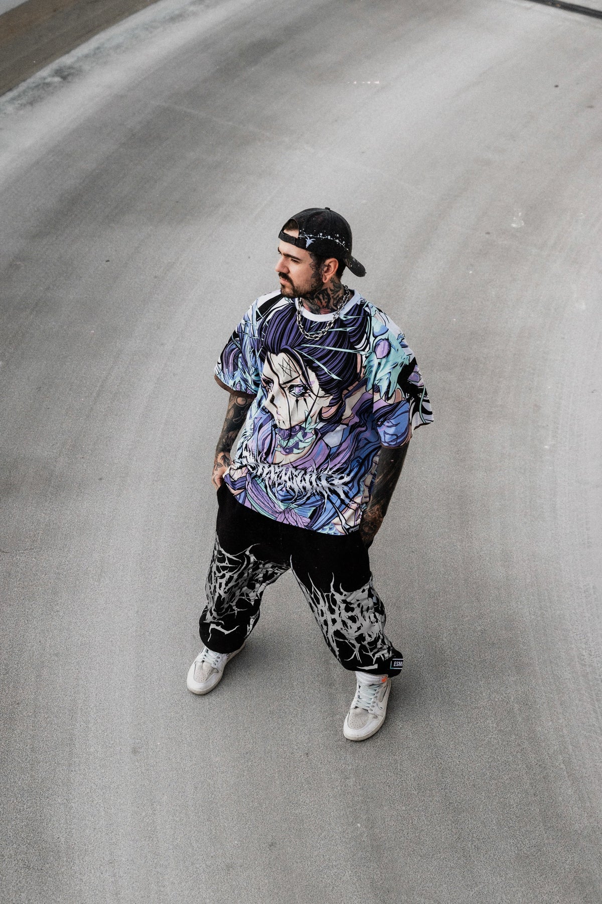 Geisha Reaper (Allover) - Oversized T-Shirt (200GSM)