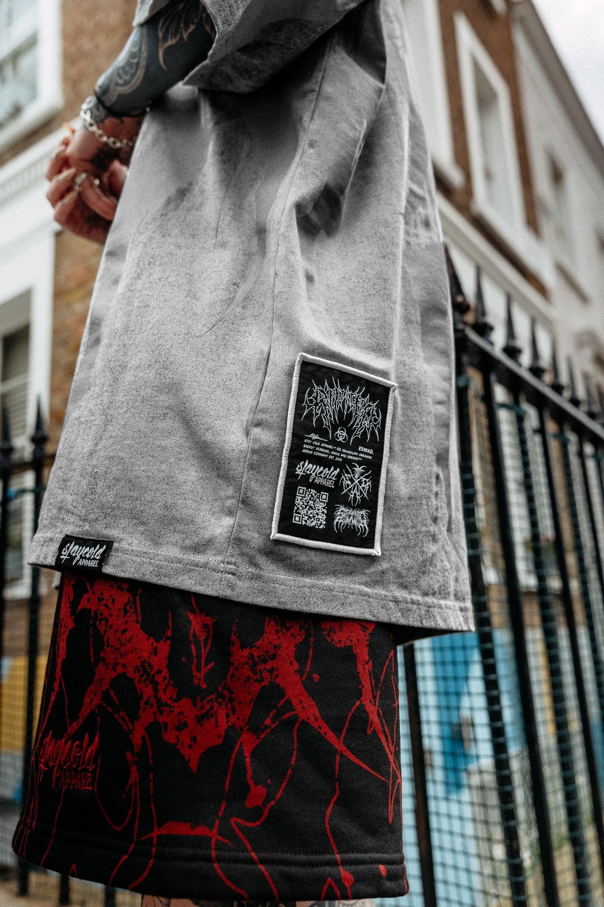 Grimfall - Heavy Oversized T-Shirt (Grey) 250GSM