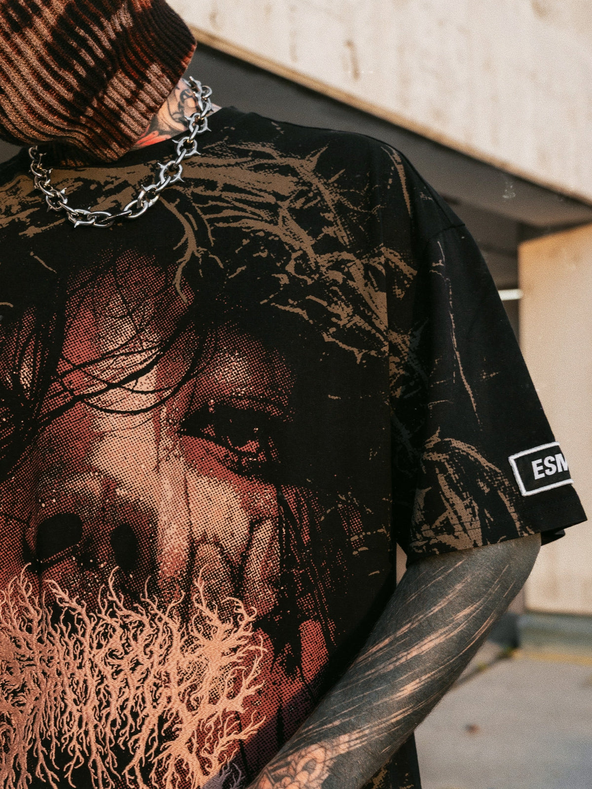 Hexfang (Dark Grey) - Heavy Oversized T-Shirt (250GSM)
