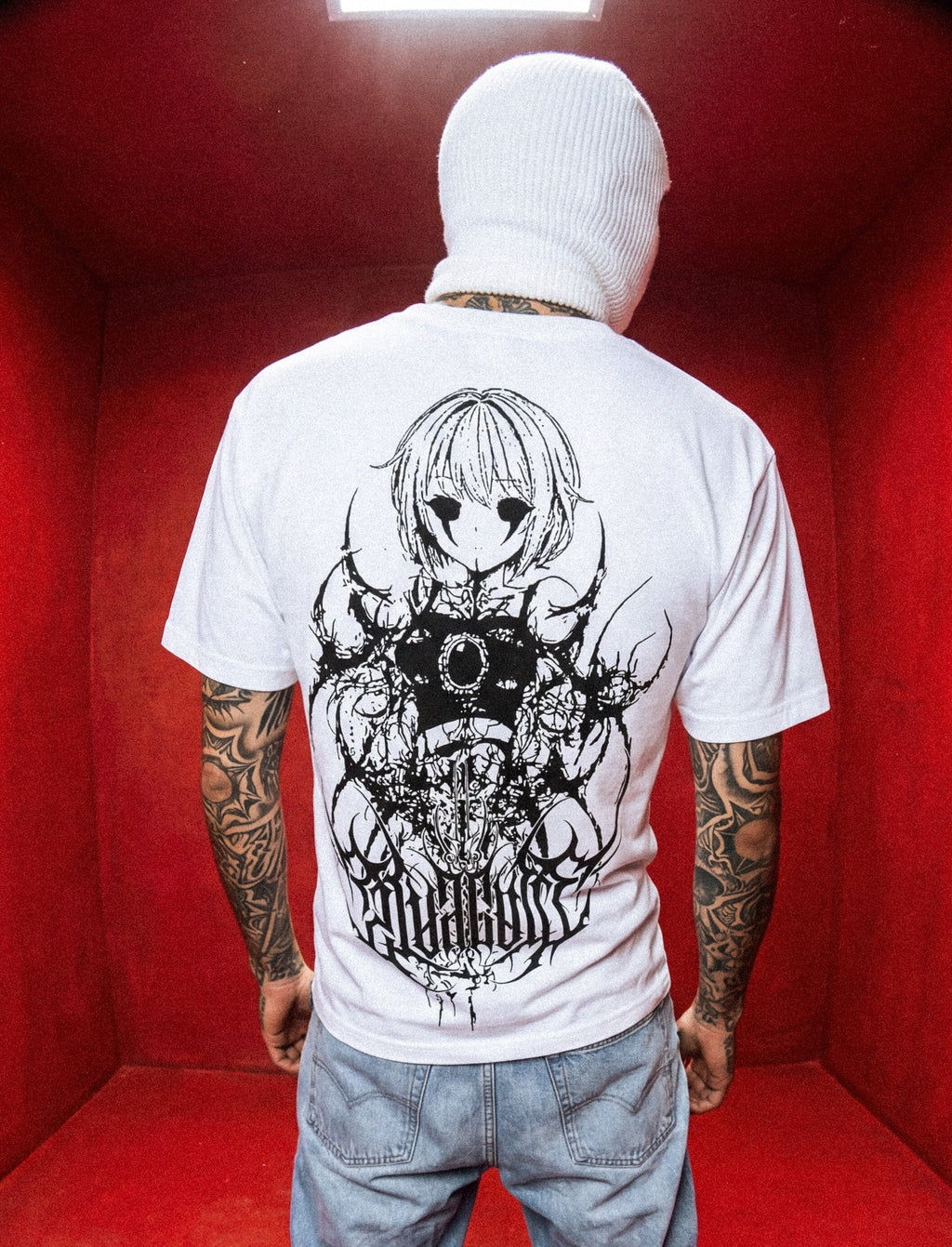 Hollow Heart (White) - Regular T-Shirt (200GSM)