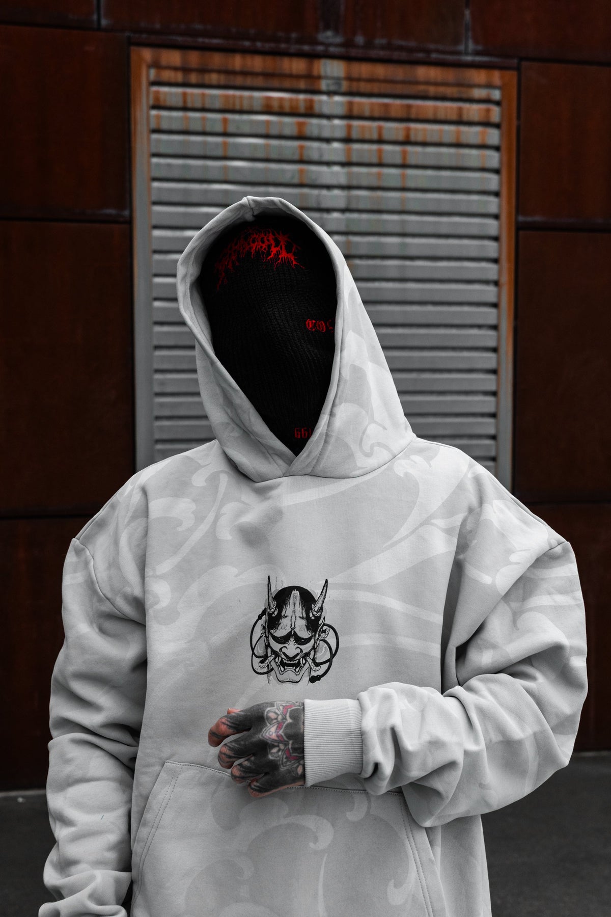 Kuronami Oniro (Dirty White) - Oversized Hoodie (350GSM)