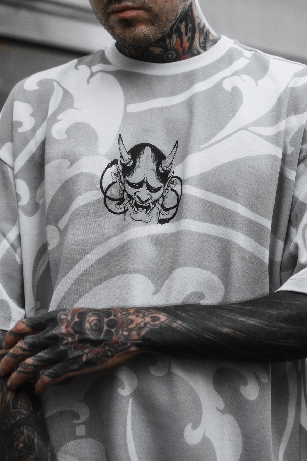 Kuronami Oniro (Dirty White) - Oversized T-Shirt (200GSM)