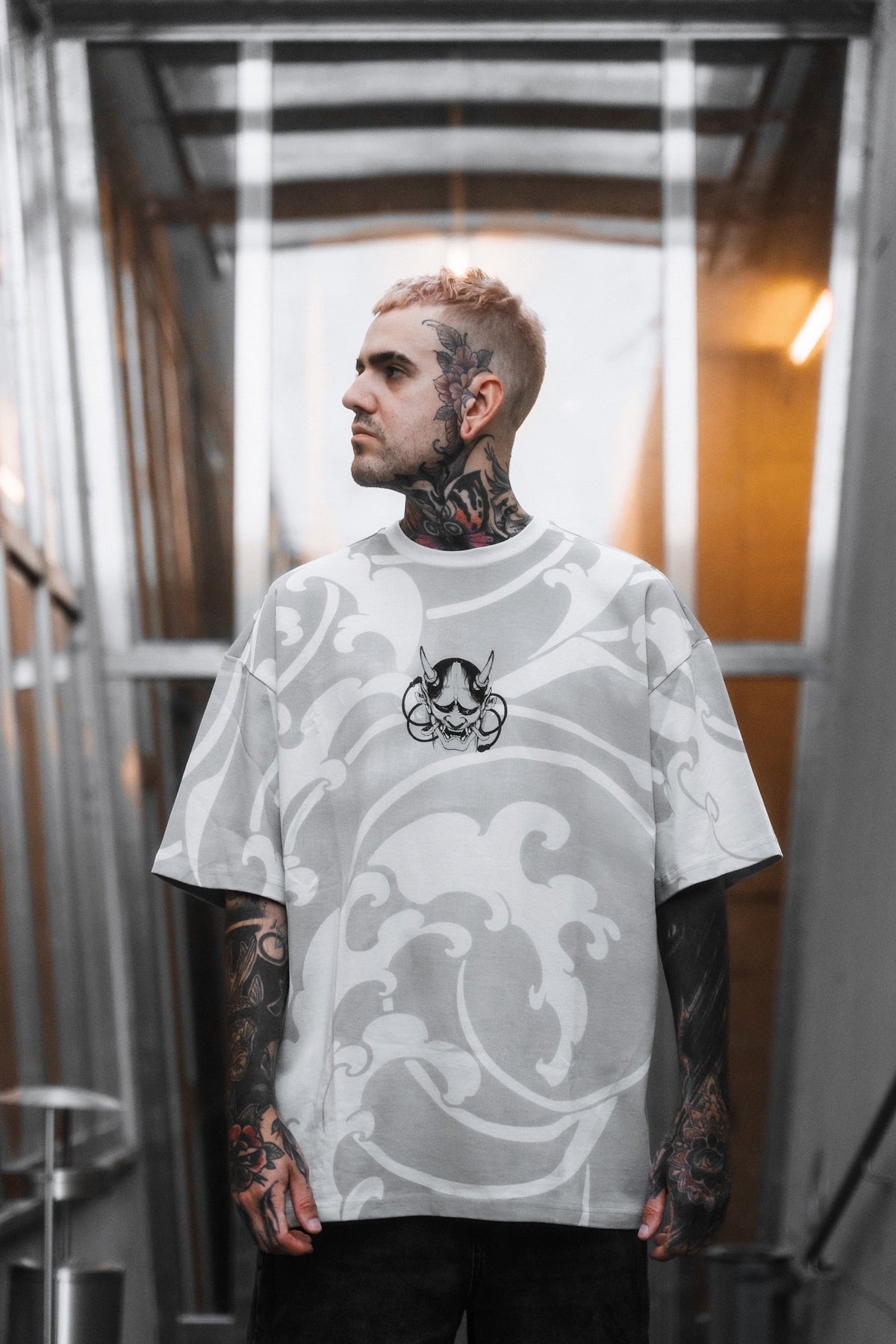 Kuronami Oniro (Dirty White) - Oversized T-Shirt (200GSM)